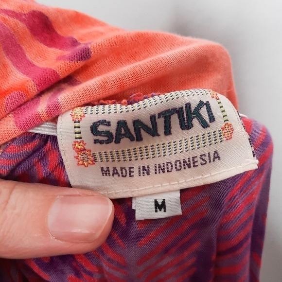 Santiki Boho Floral Sun Dress M - Picture 4 of 6